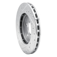 R1 Concepts R1 96-00 Chrysler Voyager Front Right Drilled & Slotted Silver Brake Rotor