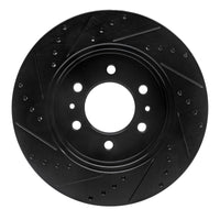R1 Concepts R1 09-09 Ford F-150 RWD Front Right Drilled & Slotted Black Brake Rotor