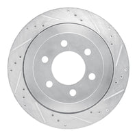 R1 Concepts R1 07-17 Ford Expedition Rear Right Drilled & Slotted Silver Brake Rotor