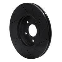 R1 Concepts R1 04-12 Chevrolet Malibu Front Left Drilled & Slotted Black Brake Rotor