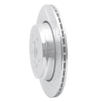 R1 Concepts R1 04-10 BMW 528I Rear Right Drilled & Slotted Silver Brake Rotor
