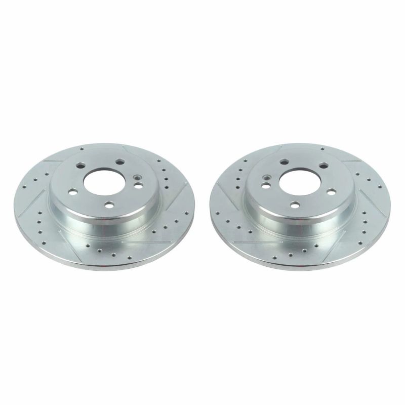 PowerStop Power Stop 17-18 Mercedes-Benz C300 Rear Evolution Drilled & Slotted Rotors - Pair