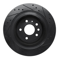 R1 Concepts R1 02-10 Saab 9-5 Rear Left Drilled & Slotted Black Brake Rotor