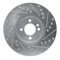 R1 Concepts R1 02-06 Mini Cooper (Excl Clubman) Front Left Drilled & Slotted Silver Brake Rotor