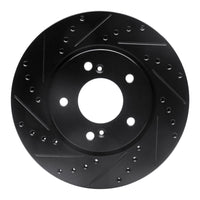 R1 Concepts R1 91-96 Acura NSX Front Left Drilled & Slotted Black Brake Rotor