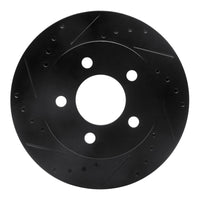 R1 Concepts R1 91-94 Ford Crown Victoria Front Left Drilled & Slotted Black Brake Rotor