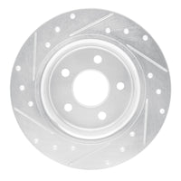 R1 Concepts R1 88-92 Dodge Monaco Rear Right Drilled & Slotted Silver Brake Rotor