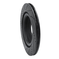 R1 Concepts R1 2013-2025 Land Rover Defender 110 Rear Right Drilled & Slotted Black Brake Rotor