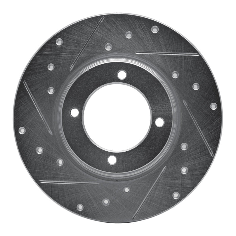 R1 Concepts R1 74-84 Ford COURIER (USA/Canada) Front Left Drilled & Slotted Silver Brake Rotor