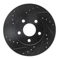 R1 Concepts R1 04-08 Chevrolet Malibu Front Left Drilled & Slotted Black Brake Rotor