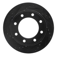 R1 Concepts R1 05-12 Ford F-250 4WD (Super Duty) Rear Left Drilled & Slotted Black Brake Rotor