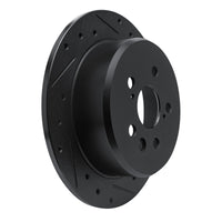 R1 Concepts R1 86-93 Lexus ES250 Rear Right Drilled & Slotted Black Brake Rotor