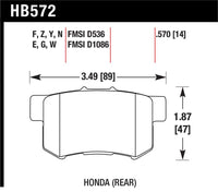 Hawk Performance Hawk 07-08 Acura TL Type S / 99-08 Acura TL 3.2L HPS Street Rear Brake Pads