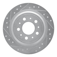 R1 Concepts R1 98-00 Volvo S70 Rear Left Drilled & Slotted Silver Brake Rotor