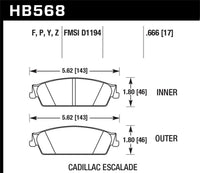 Hawk Performance Hawk 07 Chevy Tahoe LTZ LTS Rear Brake Pads