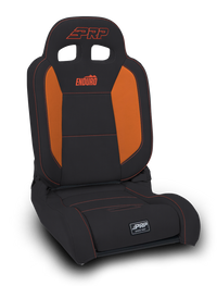 PRP Seats PRP EnduroDaily Reclining Suspension Seat - Black/Orange Vinyl - Driver