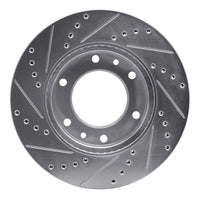 R1 Concepts R1 06-14 Hyundai Entourage Front Right Drilled & Slotted Silver Brake Rotor