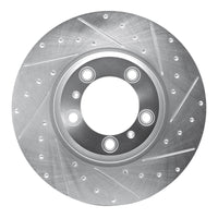 R1 Concepts R1 17-23 Porsche Panamera Right Front Drilled & Slotted Silver Brake Rotor