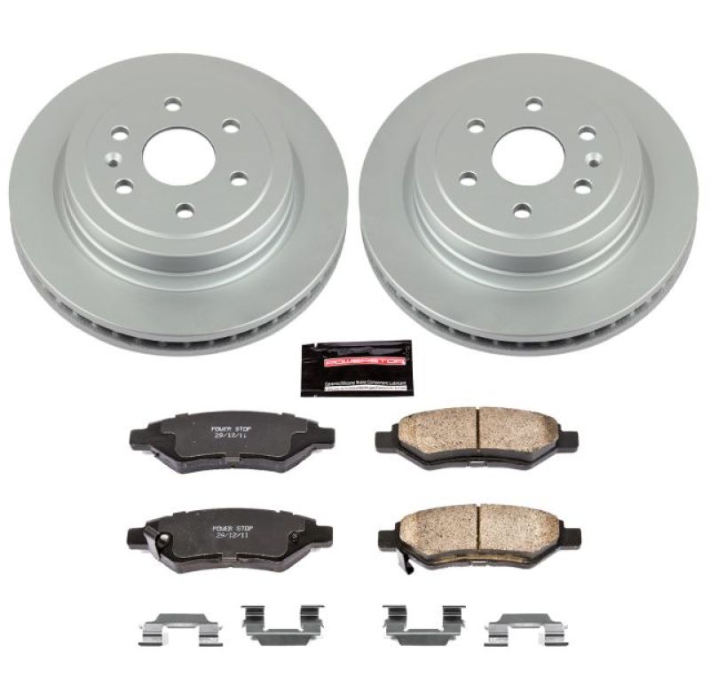 PowerStop Power Stop 10-16 Cadillac SRX Rear Z17 Evolution Geomet Coated Brake Kit