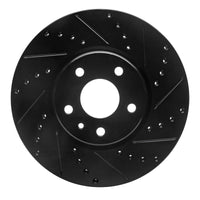 R1 Concepts R1 13-20 Ford Fusion Front Right Drilled & Slotted Black Brake Rotor