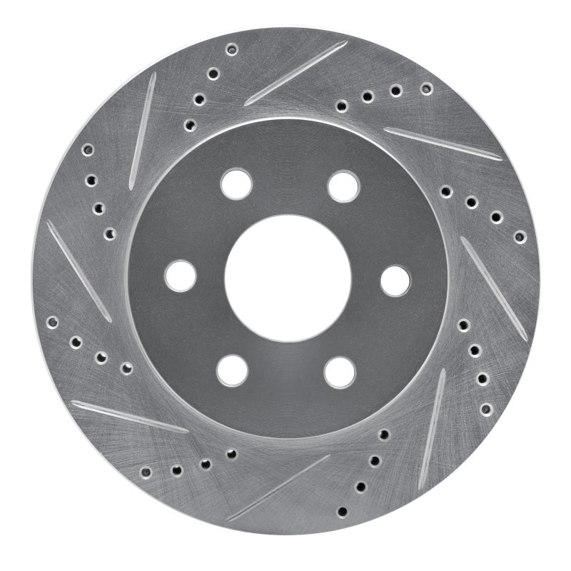 R1 Concepts R1 98-99 Cadillac DEVILLE Front Left Drilled & Slotted Silver Brake Rotor