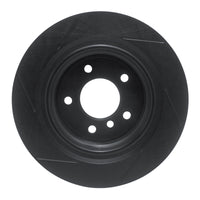 R1 Concepts R1 95-02 BMW M3 Rear Left Slotted Black Brake Rotor