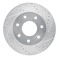 R1 Concepts R1 04-08 Ford F-150 4WD Front Right Drilled & Slotted Silver Brake Rotor