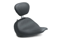 Mustang Motorcycle Mustang 18-21 Harley Fat Boy Wide Tripper Solo Seat w/Driver Backrest - Black