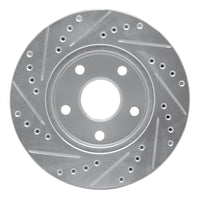 R1 Concepts R1 91-96 Toyota Previa Front Right Drilled & Slotted Silver Brake Rotor