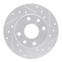 R1 Concepts R1 85-89 Chevrolet SPECTRUM Front Right Drilled & Slotted Silver Brake Rotor