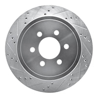R1 Concepts R1 03-03 Dodge Durango Rear Left Drilled & Slotted Silver Brake Rotor