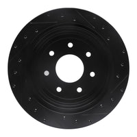 R1 Concepts R1 04-11 Ford F-150 RWD Rear Left Drilled & Slotted Black Brake Rotor