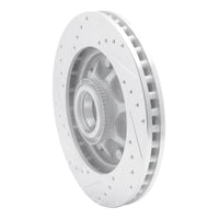 R1 Concepts R1 97-04 Ford F-150 RWD Front Right Drilled & Slotted Silver Brake Rotor