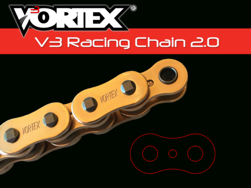 Vortex Racing V3 2.0 Chain 520SX3-180- Gold