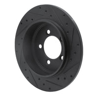 R1 Concepts R1 02-10 Ford Explorer Rear Left Drilled & Slotted Black Brake Rotor