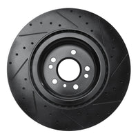 R1 Concepts R1 13-19 Mercedes-Benz GLE400 Front Left Drilled & Slotted Black Brake Rotor