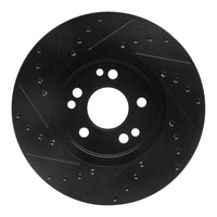 R1 Concepts R1 90-98 Mercedes-Benz 300SL Front Right Drilled & Slotted Black Brake Rotor