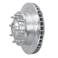 R1 Concepts R1 93-95 Chevrolet G30 Front Left Drilled & Slotted Silver Brake Rotor