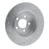 R1 Concepts R1 2005-2023 Chrysler 300 Rear Right Drilled & Slotted Silver Brake Rotor