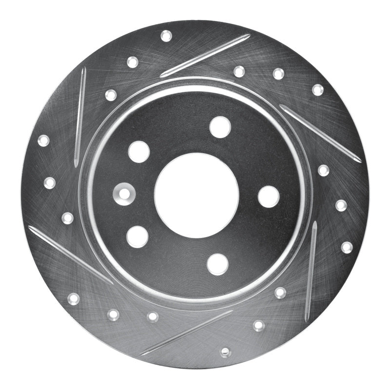 R1 Concepts R1 16-23 Chevrolet BOLT EV Rear Left Drilled & Slotted Silver Brake Rotor