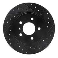 R1 Concepts R1 05-05 Buick Terraza Rear Right Drilled & Slotted Black Brake Rotor