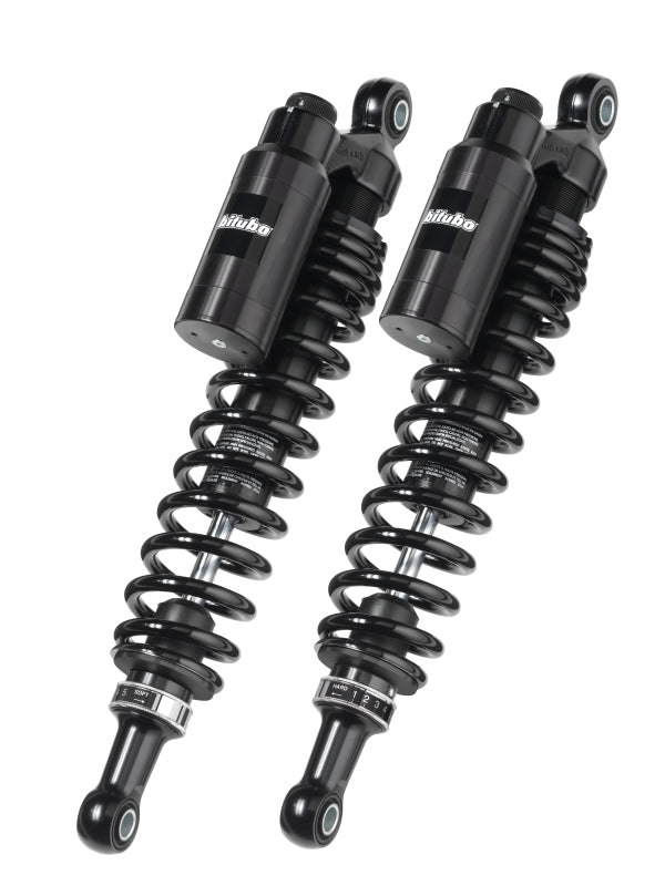 Bitubo Suspension Bitubo WMT0 Twinshocks Adj.: Spring Preload, Reb., Comp., Length 326mm, Piggyback Tank Dark Edition