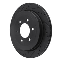 R1 Concepts R1 07-17 Ford Expedition Rear Left Drilled & Slotted Black Brake Rotor