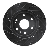 R1 Concepts R1 09-20 Chevrolet TAHOE Front Right Drilled & Slotted Black Brake Rotor