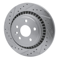 R1 Concepts R1 10-17 Volvo XC60 Rear Left Drilled & Slotted Silver Brake Rotor