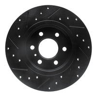 R1 Concepts R1 06-09 Buick Terraza Rear Right Drilled & Slotted Black Brake Rotor
