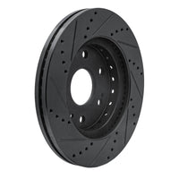 R1 Concepts R1 09-20 Chevrolet TAHOE Front Right Drilled & Slotted Black Brake Rotor