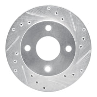 R1 Concepts R1 81-94 Ford EXP Front Right Drilled & Slotted Silver Brake Rotor