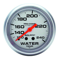 AutoMeter Gauge Water Temp 2-5/8in. 120-240 Deg. F Mechanical 12ft. Ultra-Lite