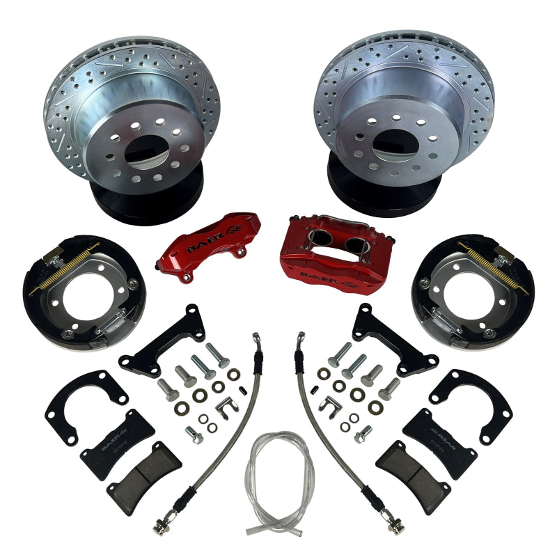 Baer Brakes Rear Ends w/ Ford 9in Torino Bearing Housing Ends 11in SS4 Rear SDZ Brake Kit - MG